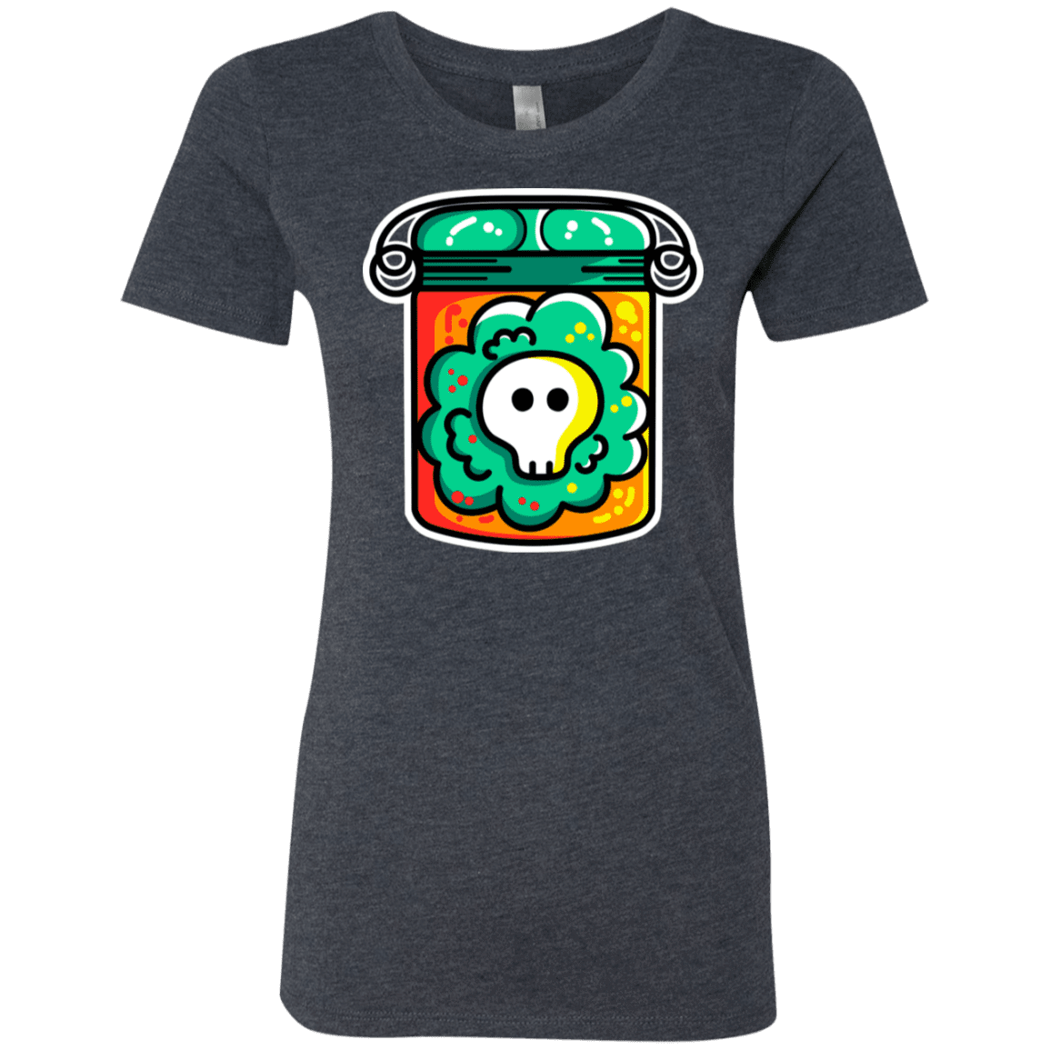 T-Shirts Vintage Navy / S Cute Skull In A Jar Women's Triblend T-Shirt