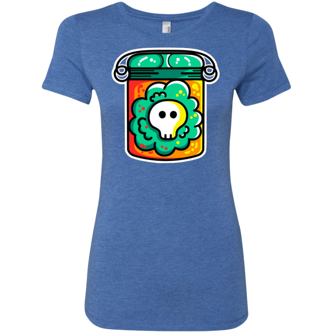 T-Shirts Vintage Royal / S Cute Skull In A Jar Women's Triblend T-Shirt