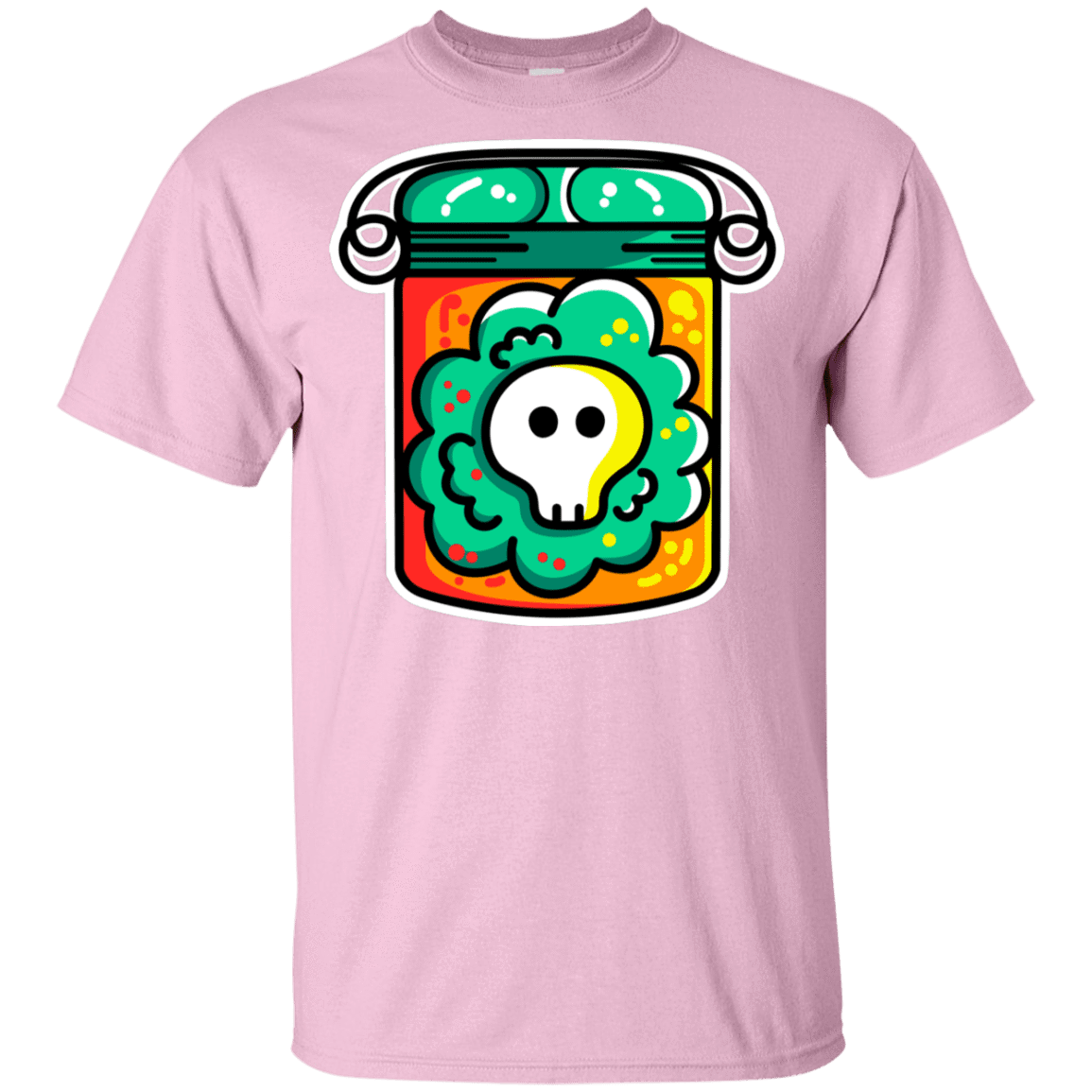 T-Shirts Light Pink / YXS Cute Skull In A Jar Youth T-Shirt