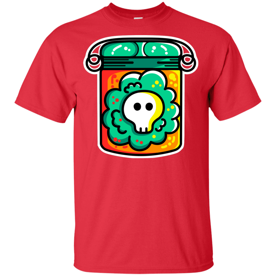 T-Shirts Red / YXS Cute Skull In A Jar Youth T-Shirt