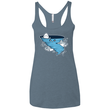 T-Shirts Indigo / X-Small Cutenado Women's Triblend Racerback Tank
