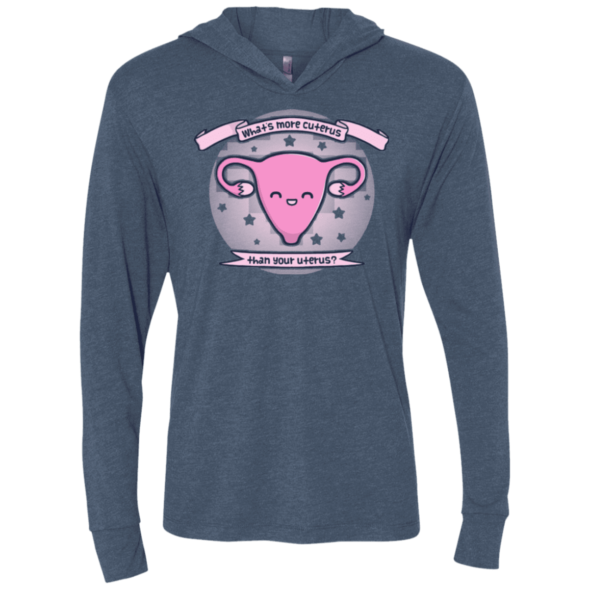 T-Shirts Indigo / X-Small Cuterus Triblend Long Sleeve Hoodie Tee