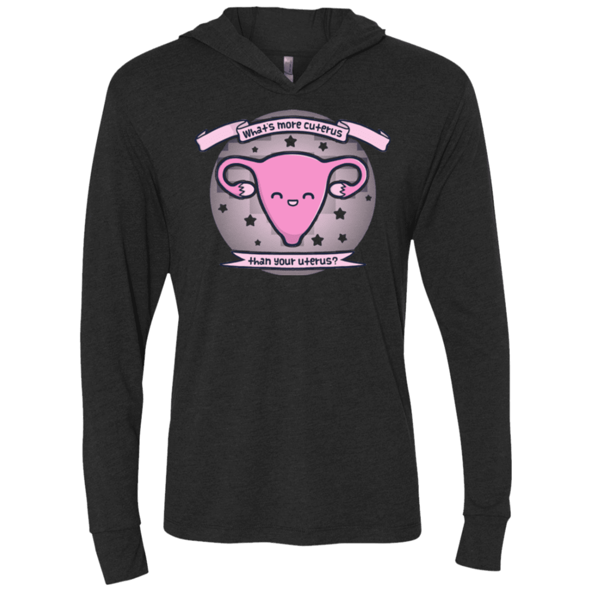 T-Shirts Vintage Black / X-Small Cuterus Triblend Long Sleeve Hoodie Tee