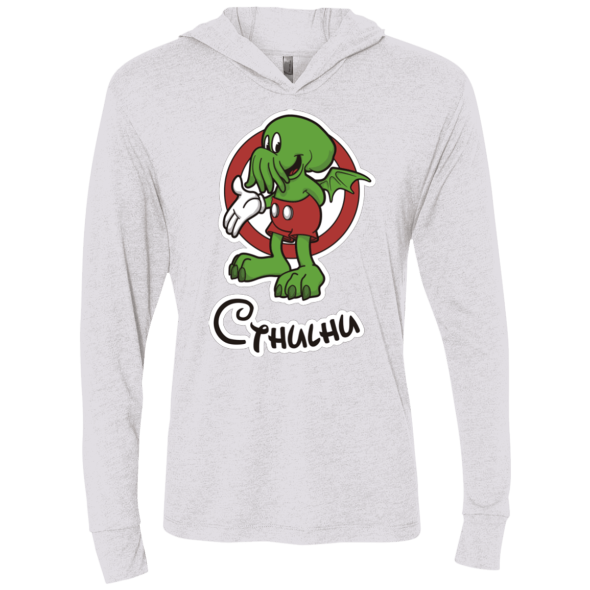 T-Shirts Heather White / X-Small Cutethulhu Triblend Long Sleeve Hoodie Tee