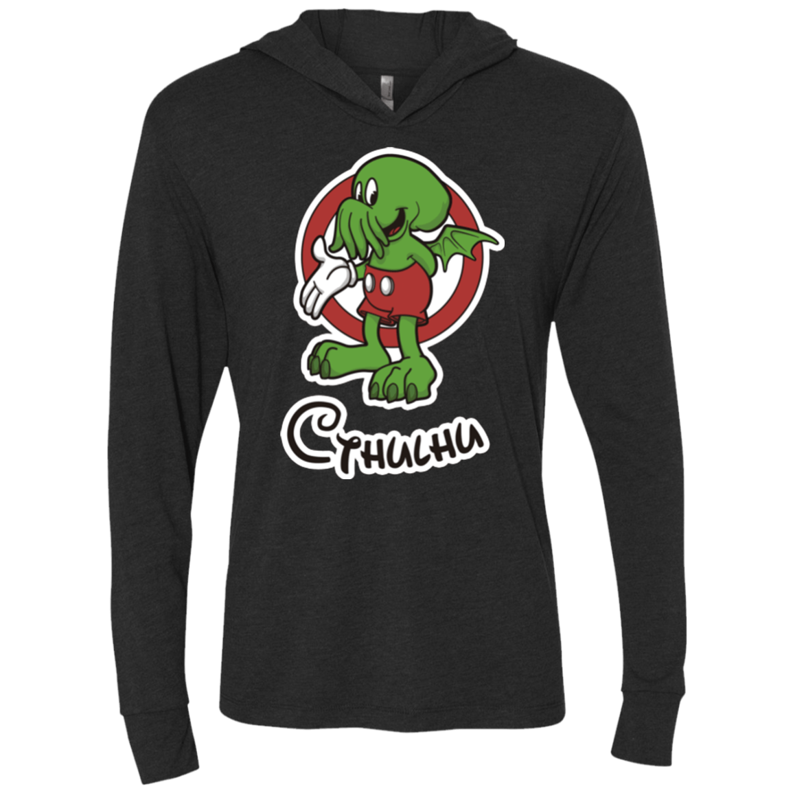 T-Shirts Vintage Black / X-Small Cutethulhu Triblend Long Sleeve Hoodie Tee