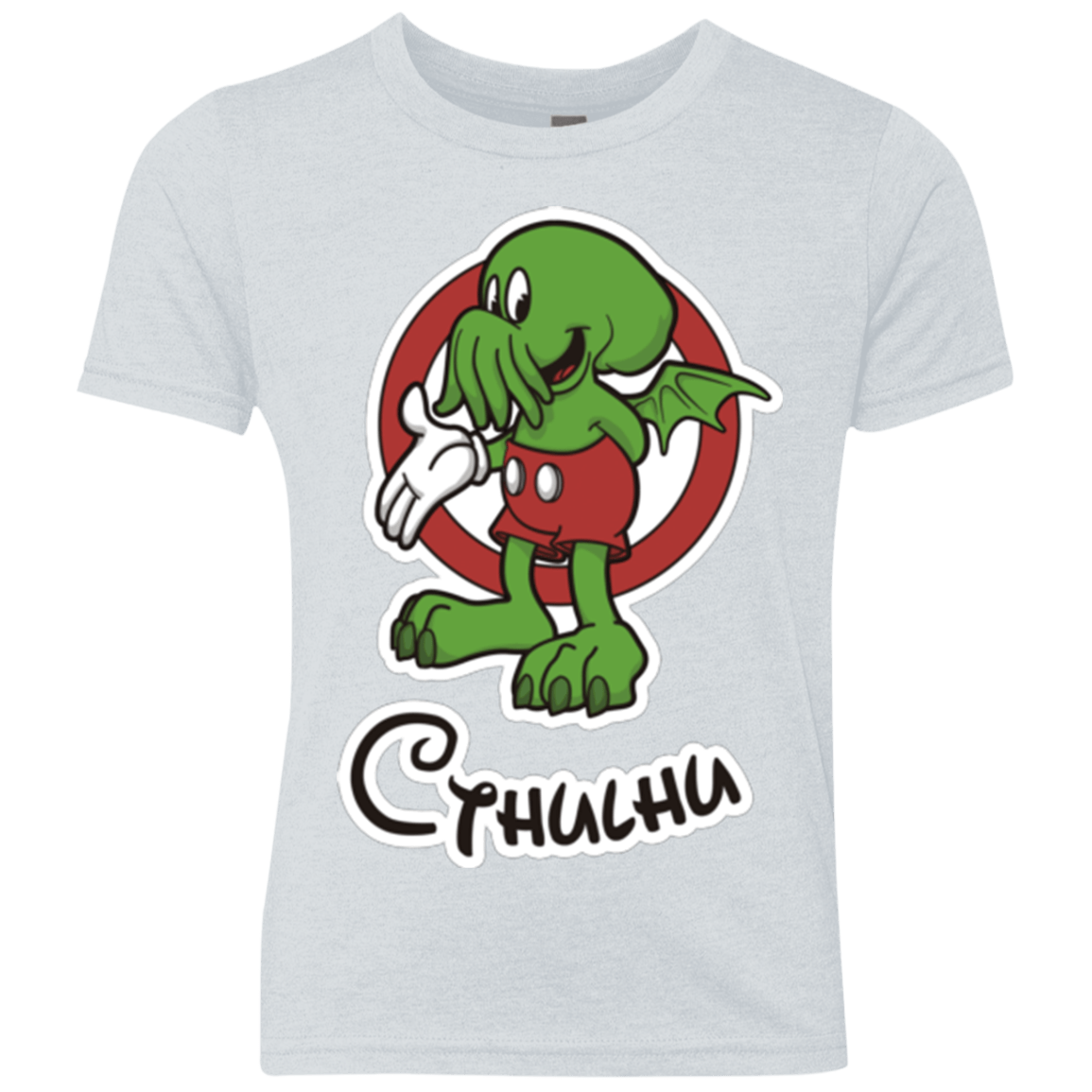 T-Shirts Heather White / YXS Cutethulhu Youth Triblend T-Shirt