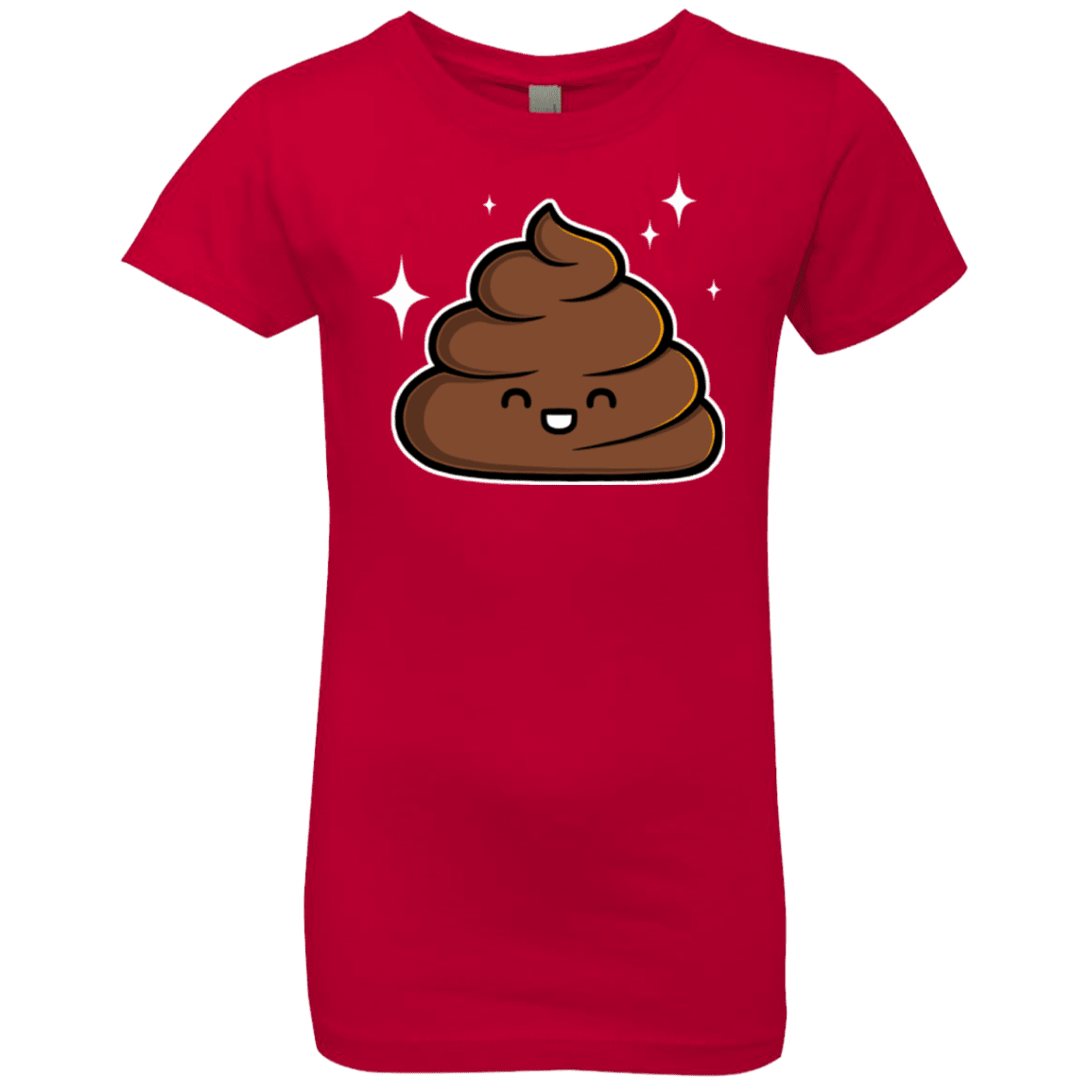 T-Shirts Red / YXS Cutie Poop Girls Premium T-Shirt