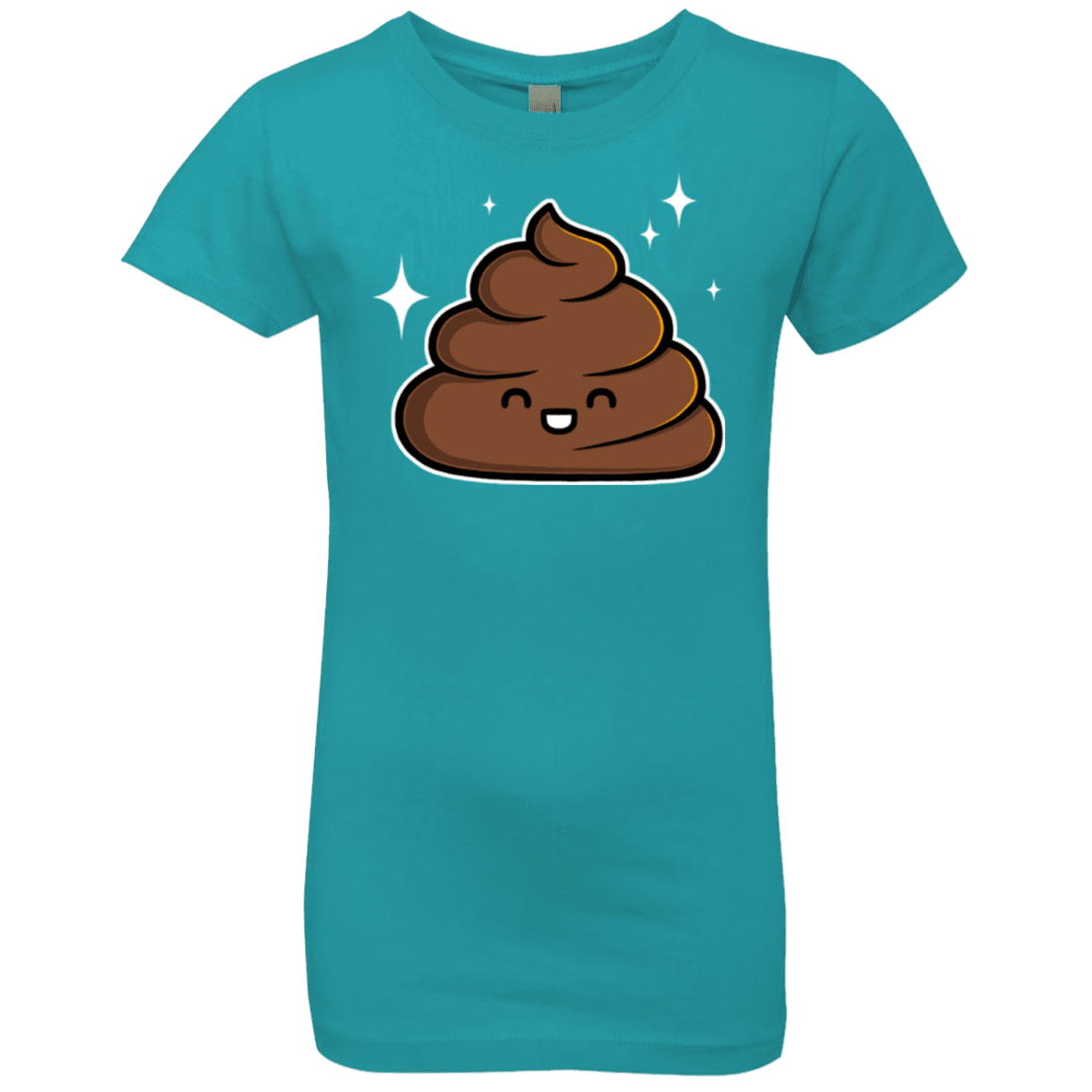 T-Shirts Tahiti Blue / YXS Cutie Poop Girls Premium T-Shirt