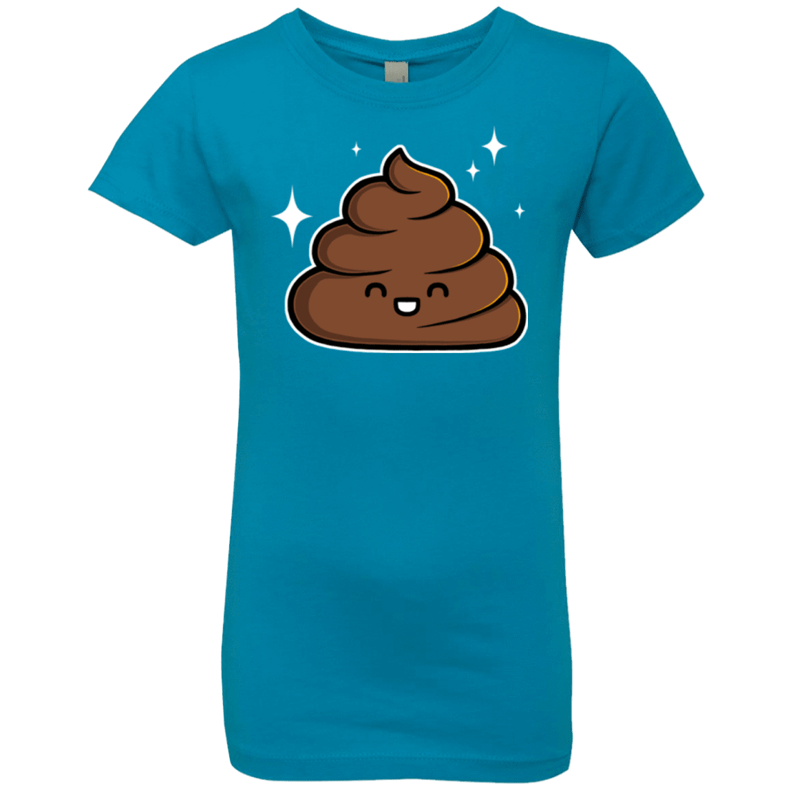 T-Shirts Turquoise / YXS Cutie Poop Girls Premium T-Shirt