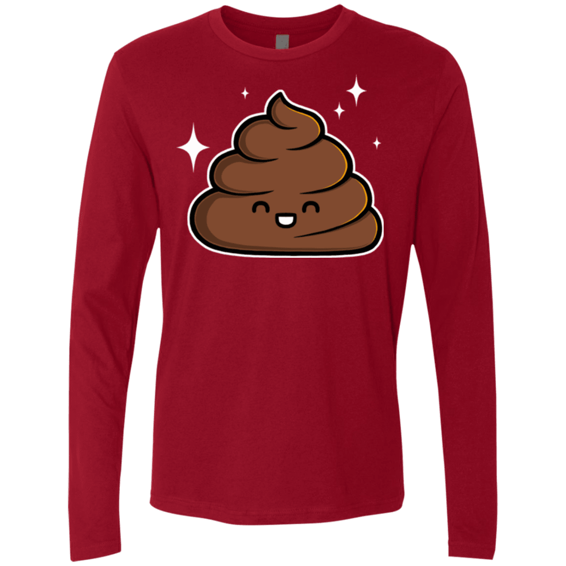 T-Shirts Cardinal / Small Cutie Poop Men's Premium Long Sleeve