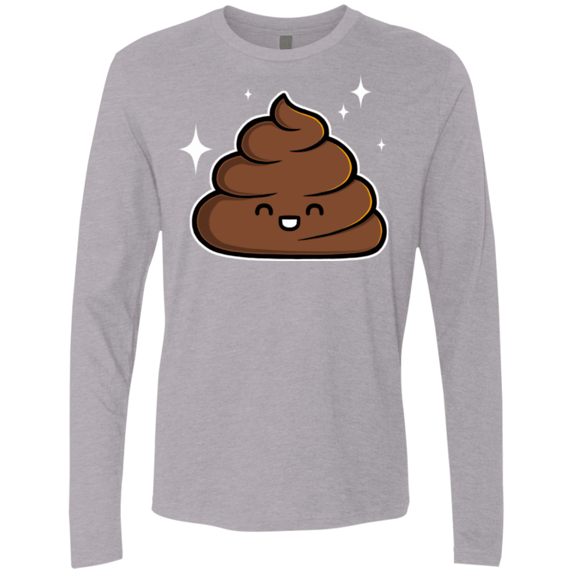 T-Shirts Heather Grey / Small Cutie Poop Men's Premium Long Sleeve