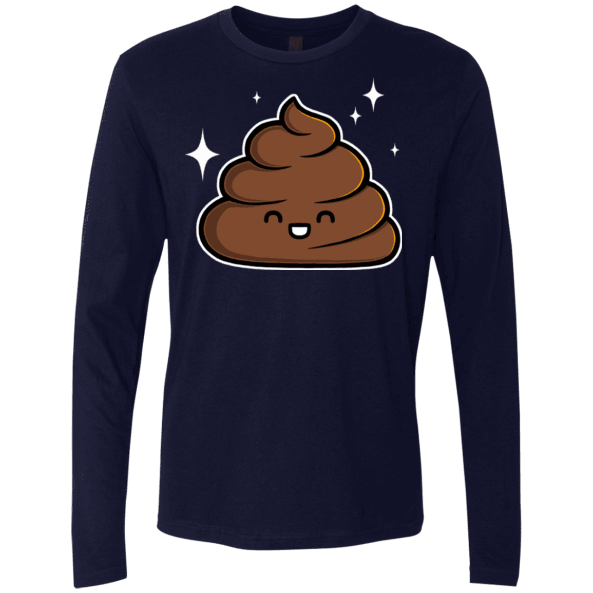 T-Shirts Midnight Navy / Small Cutie Poop Men's Premium Long Sleeve