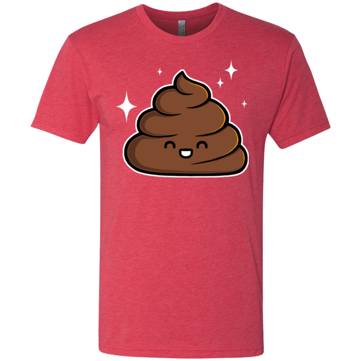 T-Shirts Vintage Red / Small Cutie Poop Men's Triblend T-Shirt