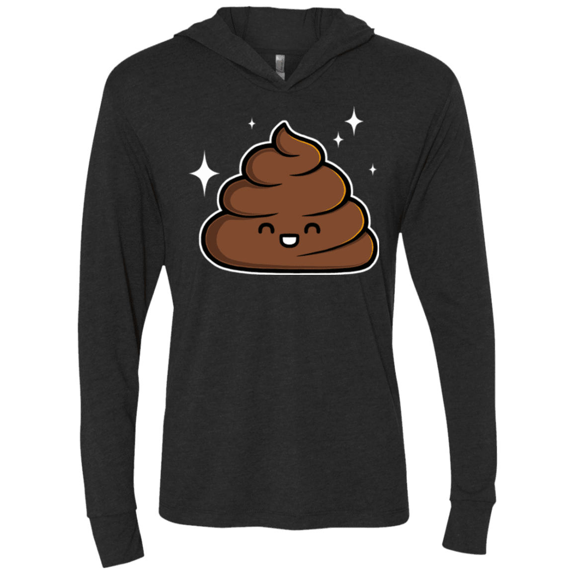 T-Shirts Vintage Black / X-Small Cutie Poop Triblend Long Sleeve Hoodie Tee