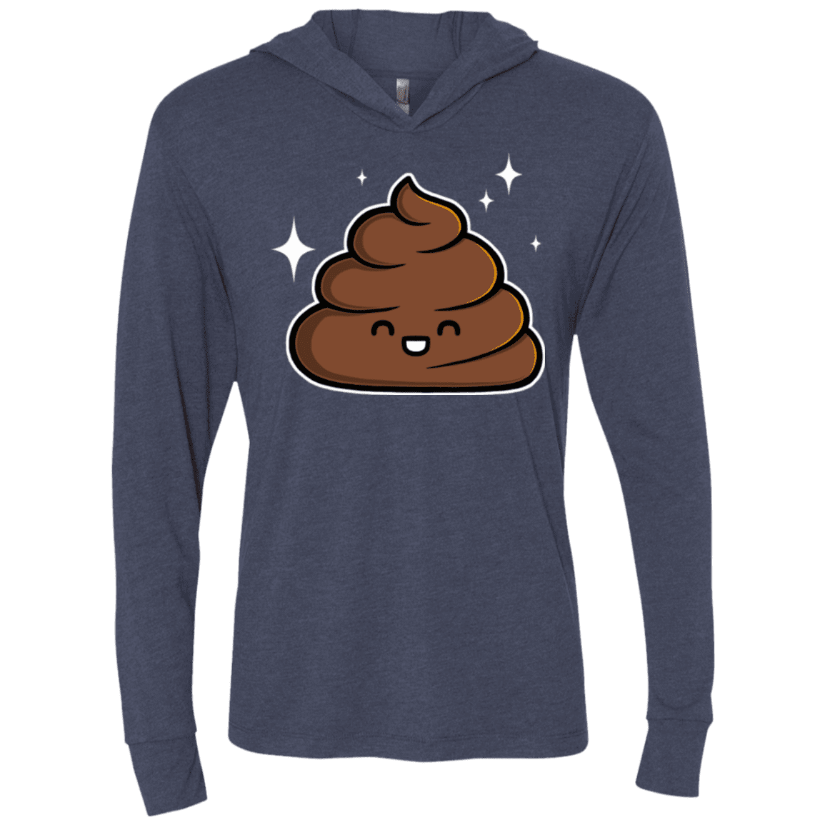 T-Shirts Vintage Navy / X-Small Cutie Poop Triblend Long Sleeve Hoodie Tee