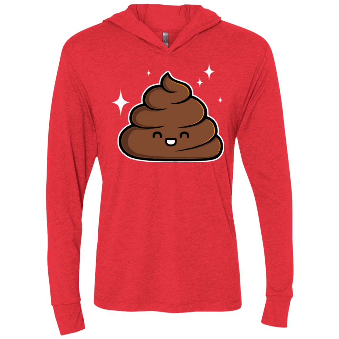 T-Shirts Vintage Red / X-Small Cutie Poop Triblend Long Sleeve Hoodie Tee