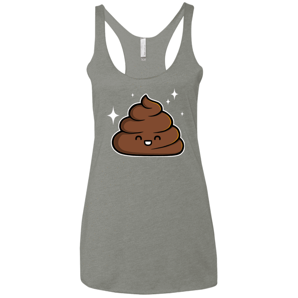 T-Shirts Venetian Grey / X-Small Cutie Poop Women's Triblend Racerback Tank