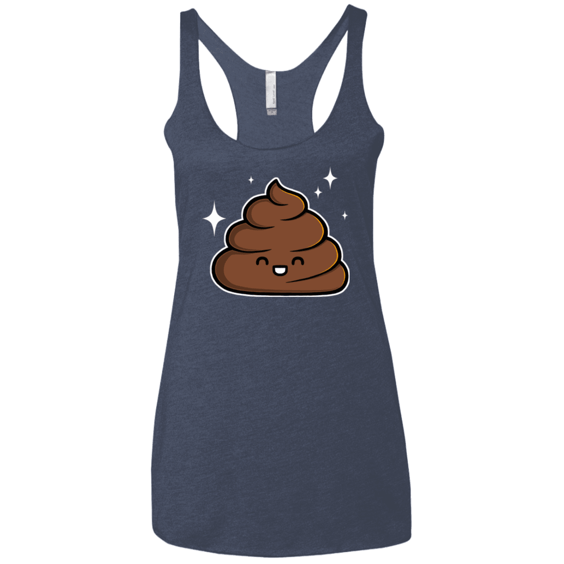 T-Shirts Vintage Navy / X-Small Cutie Poop Women's Triblend Racerback Tank