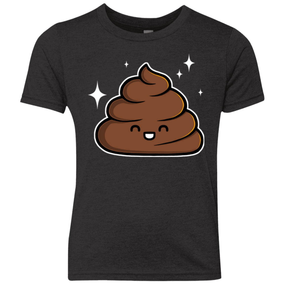 T-Shirts Vintage Black / YXS Cutie Poop Youth Triblend T-Shirt