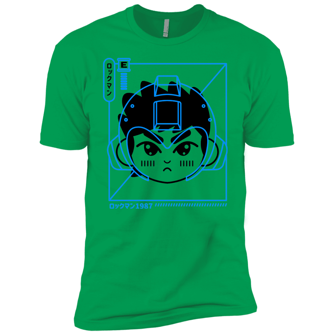 T-Shirts Kelly Green / YXS Cyber Helmet Rokkuman Boys Premium T-Shirt