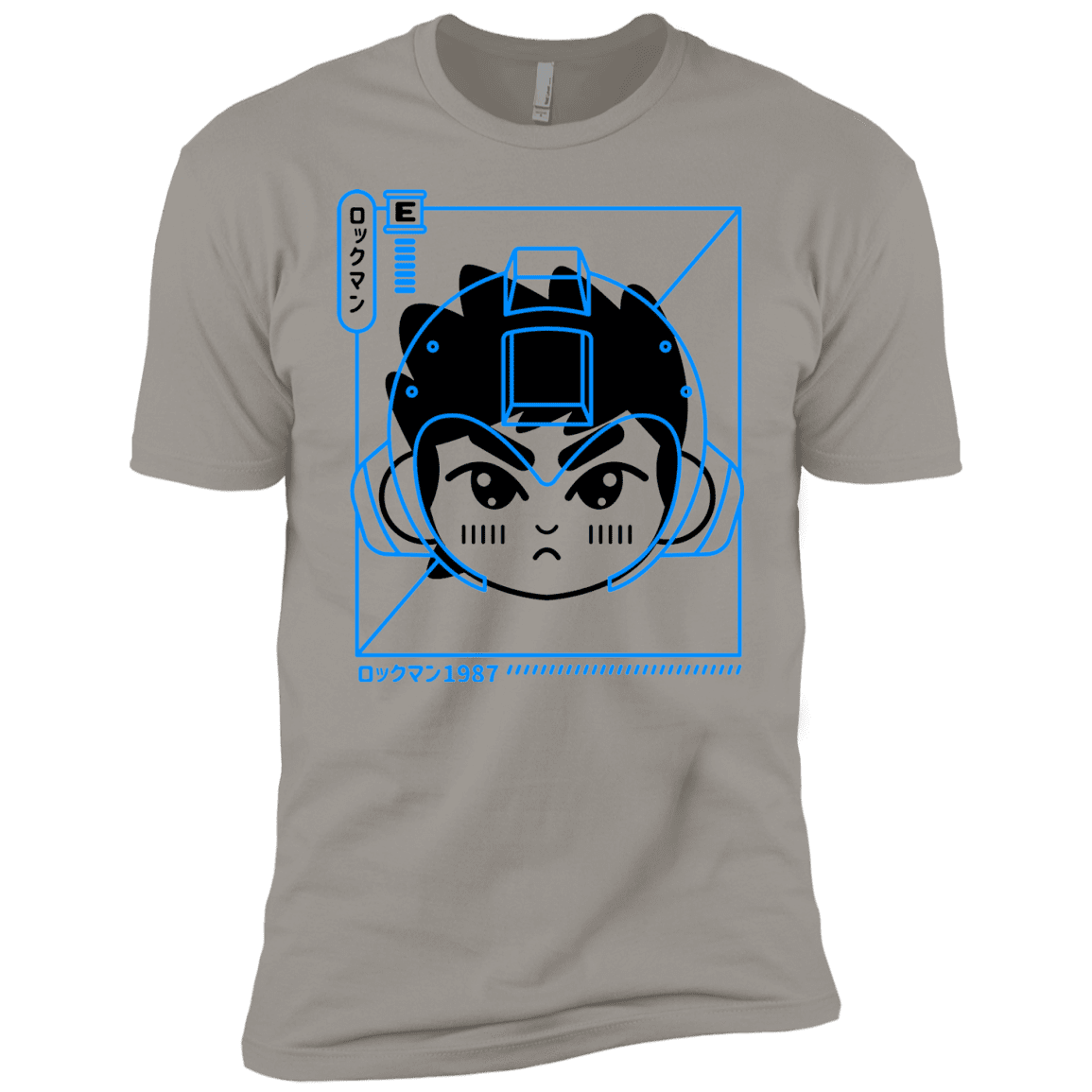 T-Shirts Light Grey / YXS Cyber Helmet Rokkuman Boys Premium T-Shirt