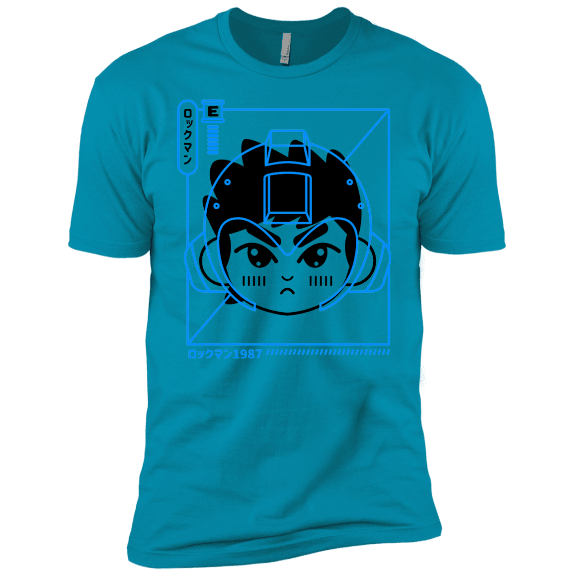 T-Shirts Turquoise / YXS Cyber Helmet Rokkuman Boys Premium T-Shirt