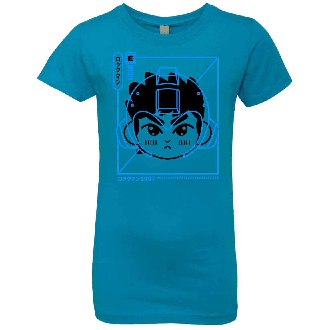 T-Shirts Turquoise / YXS Cyber Helmet Rokkuman Girls Premium T-Shirt