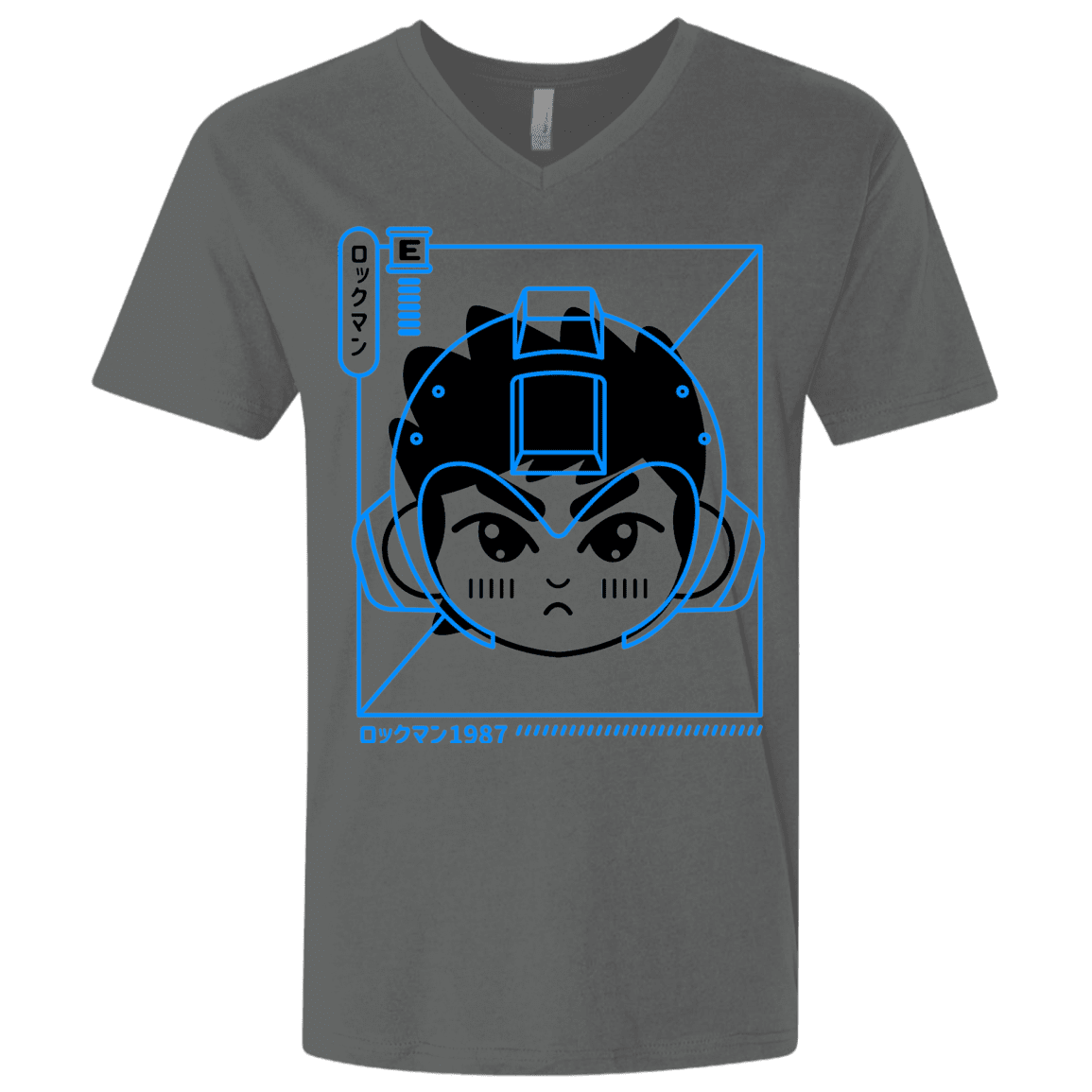 T-Shirts Heavy Metal / X-Small Cyber Helmet Rokkuman Men's Premium V-Neck
