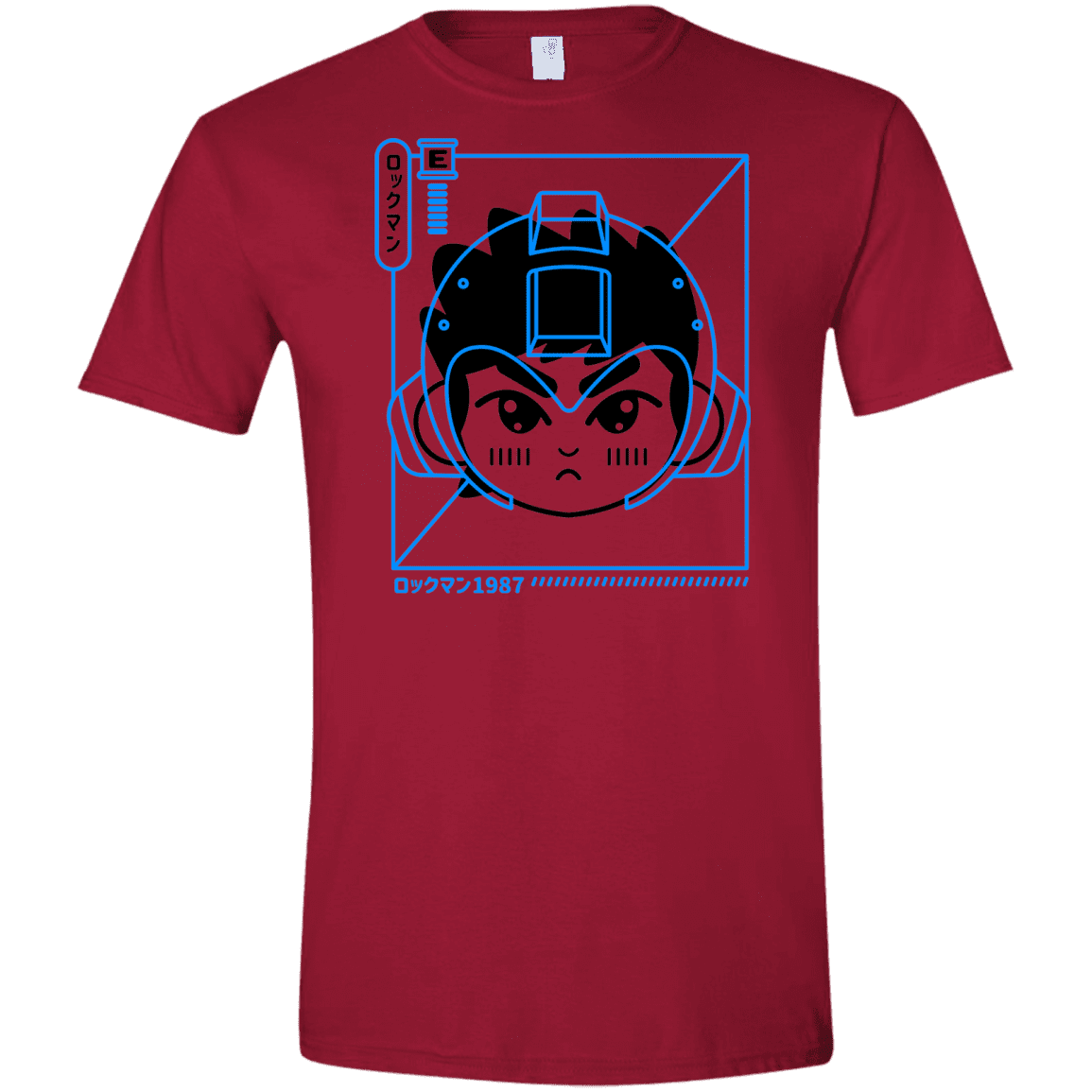 T-Shirts Cardinal Red / S Cyber Helmet Rokkuman Men's Semi-Fitted Softstyle