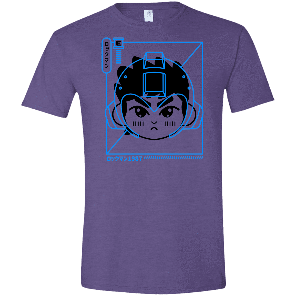 T-Shirts Heather Purple / S Cyber Helmet Rokkuman Men's Semi-Fitted Softstyle