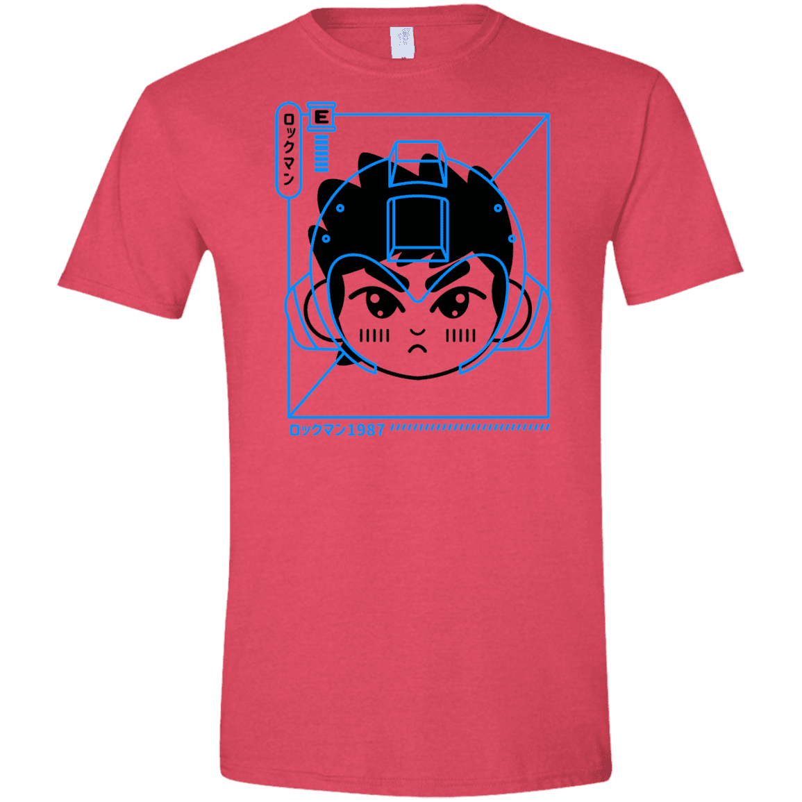 T-Shirts Heather Red / S Cyber Helmet Rokkuman Men's Semi-Fitted Softstyle