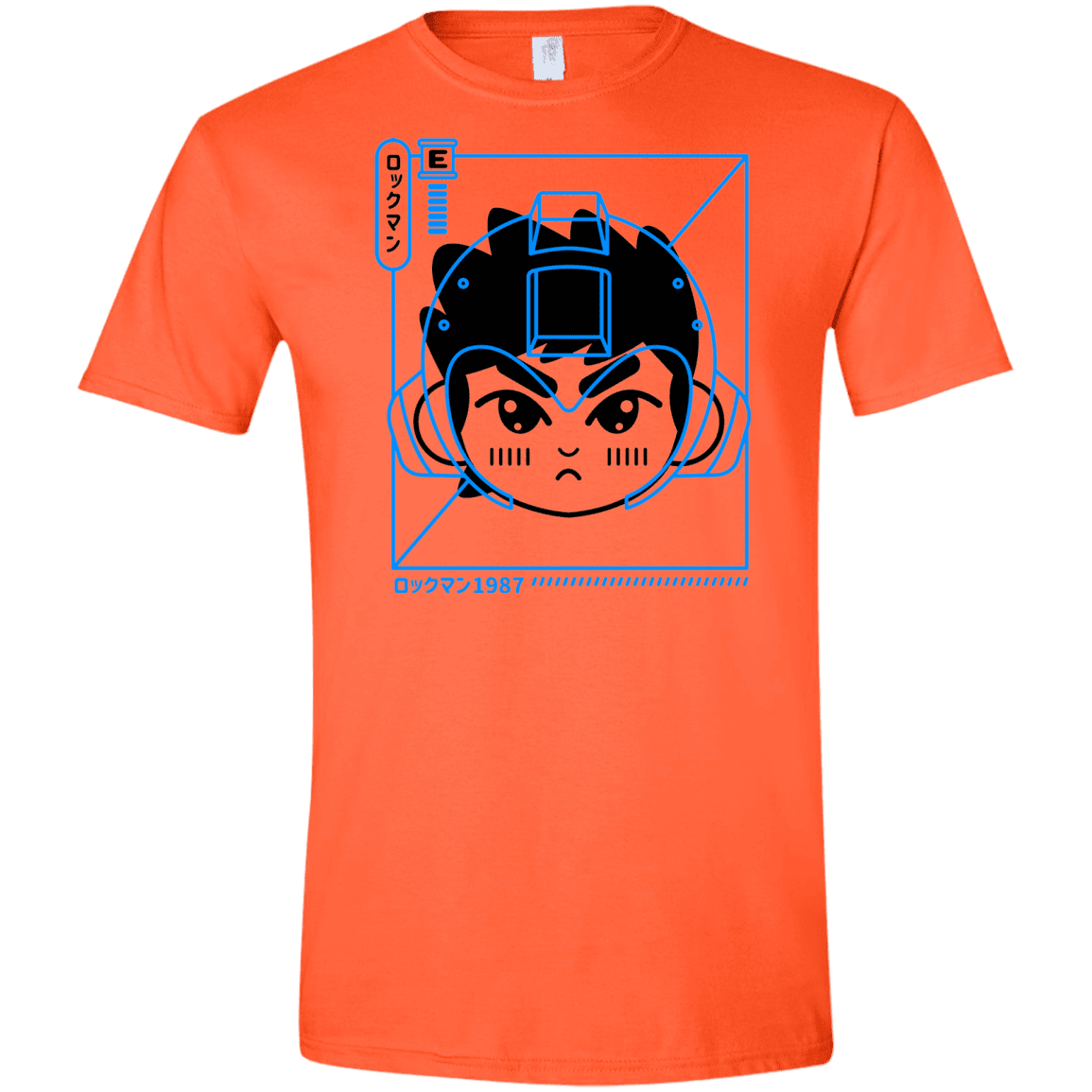 T-Shirts Orange / S Cyber Helmet Rokkuman Men's Semi-Fitted Softstyle