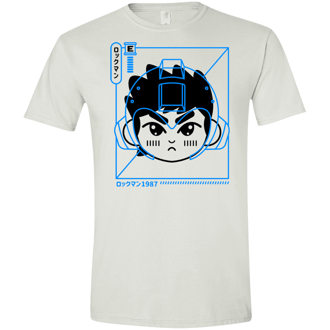 T-Shirts White / X-Small Cyber Helmet Rokkuman Men's Semi-Fitted Softstyle