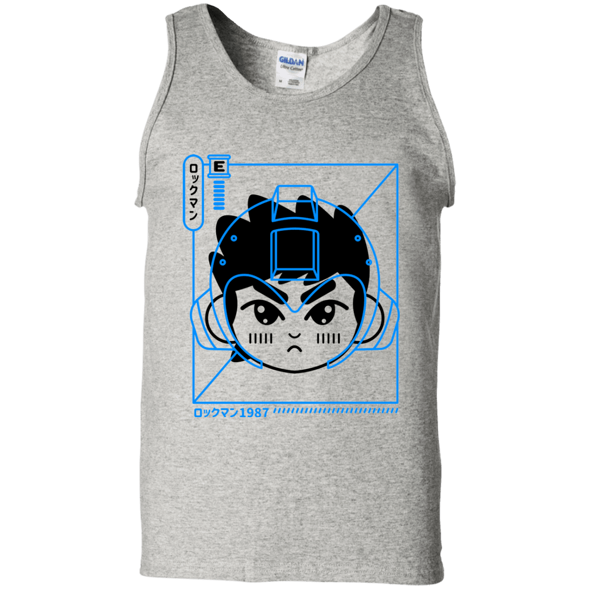 T-Shirts Ash / S Cyber Helmet Rokkuman Men's Tank Top