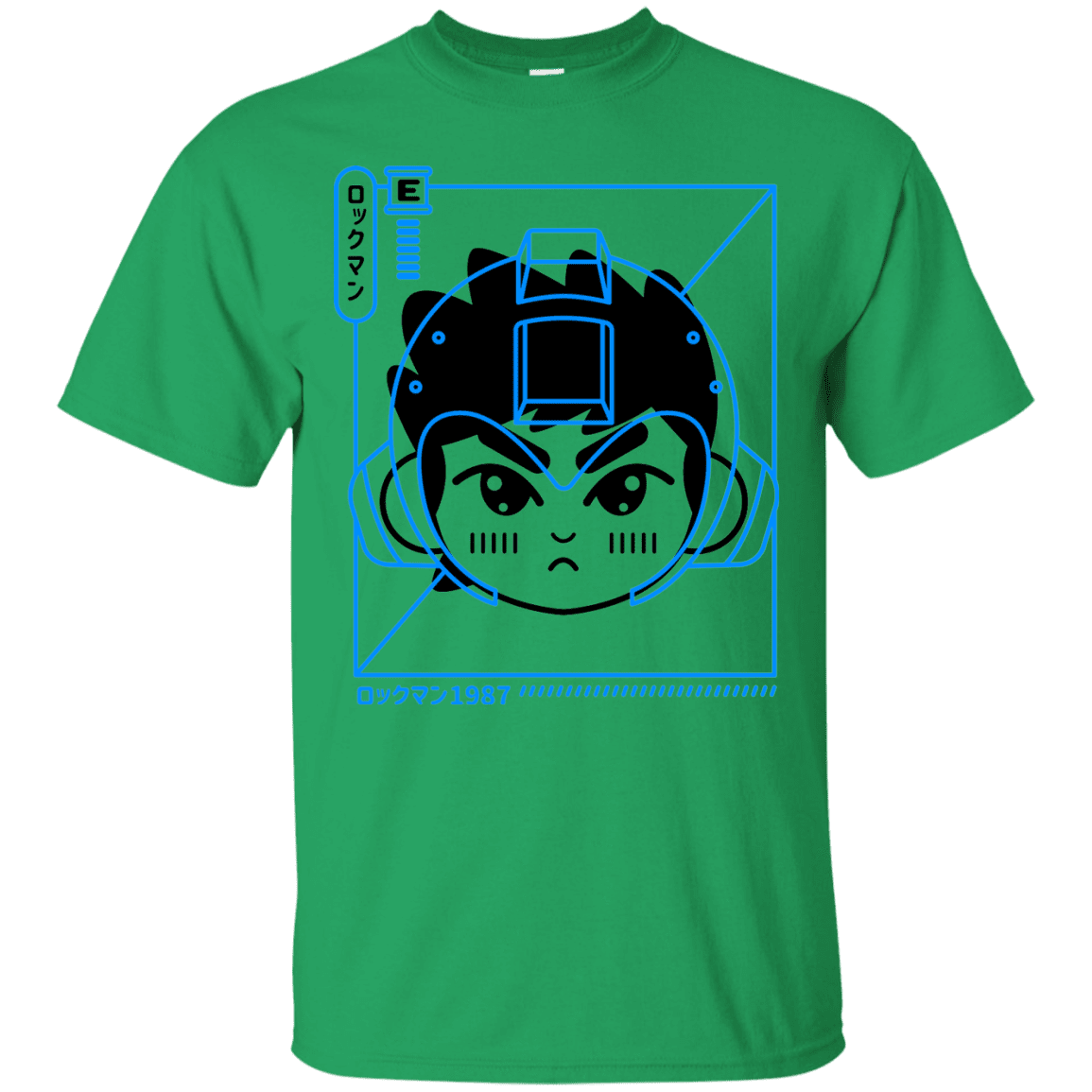 T-Shirts Irish Green / S Cyber Helmet Rokkuman T-Shirt