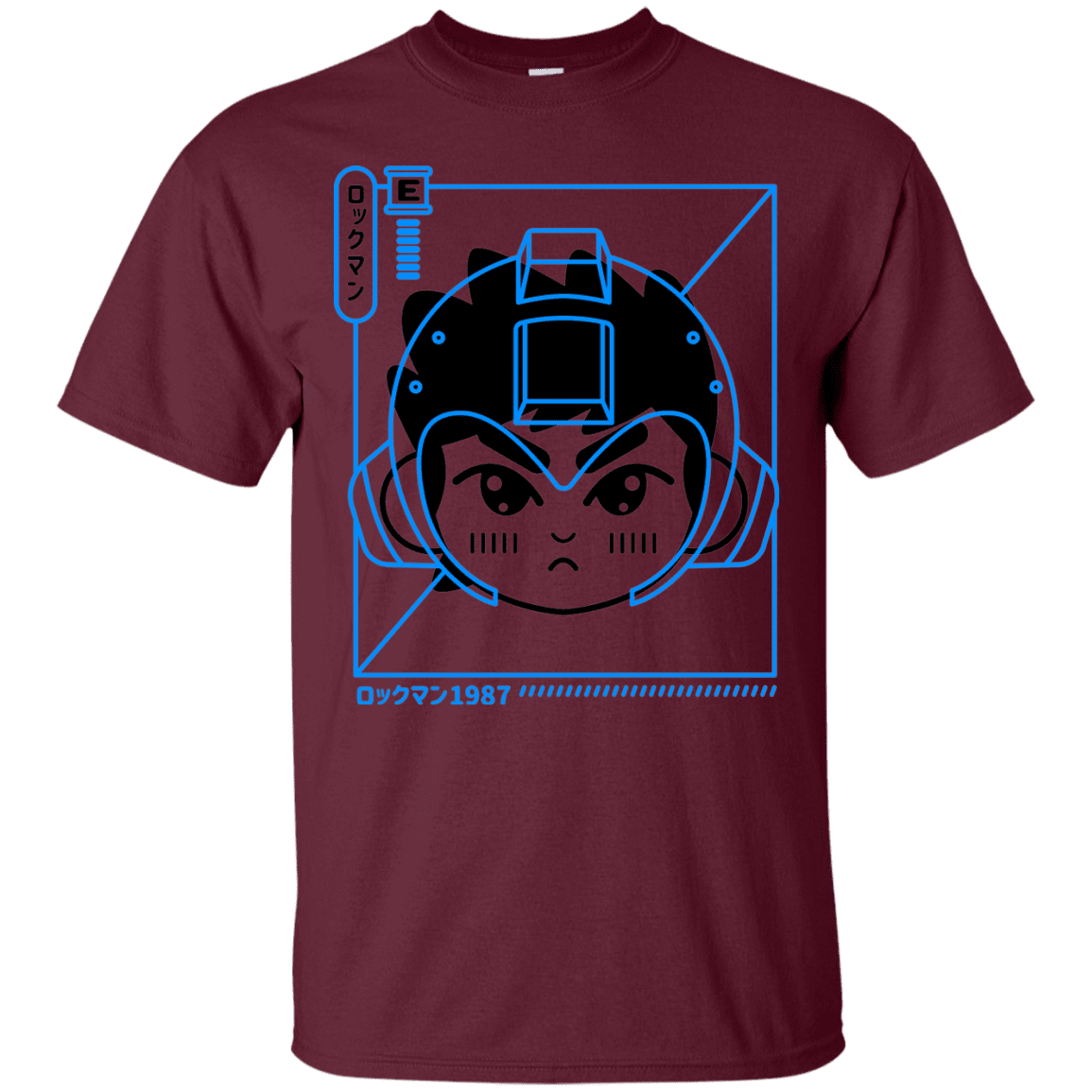 T-Shirts Maroon / S Cyber Helmet Rokkuman T-Shirt