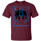 T-Shirts Maroon / S Cyber Helmet Rokkuman T-Shirt