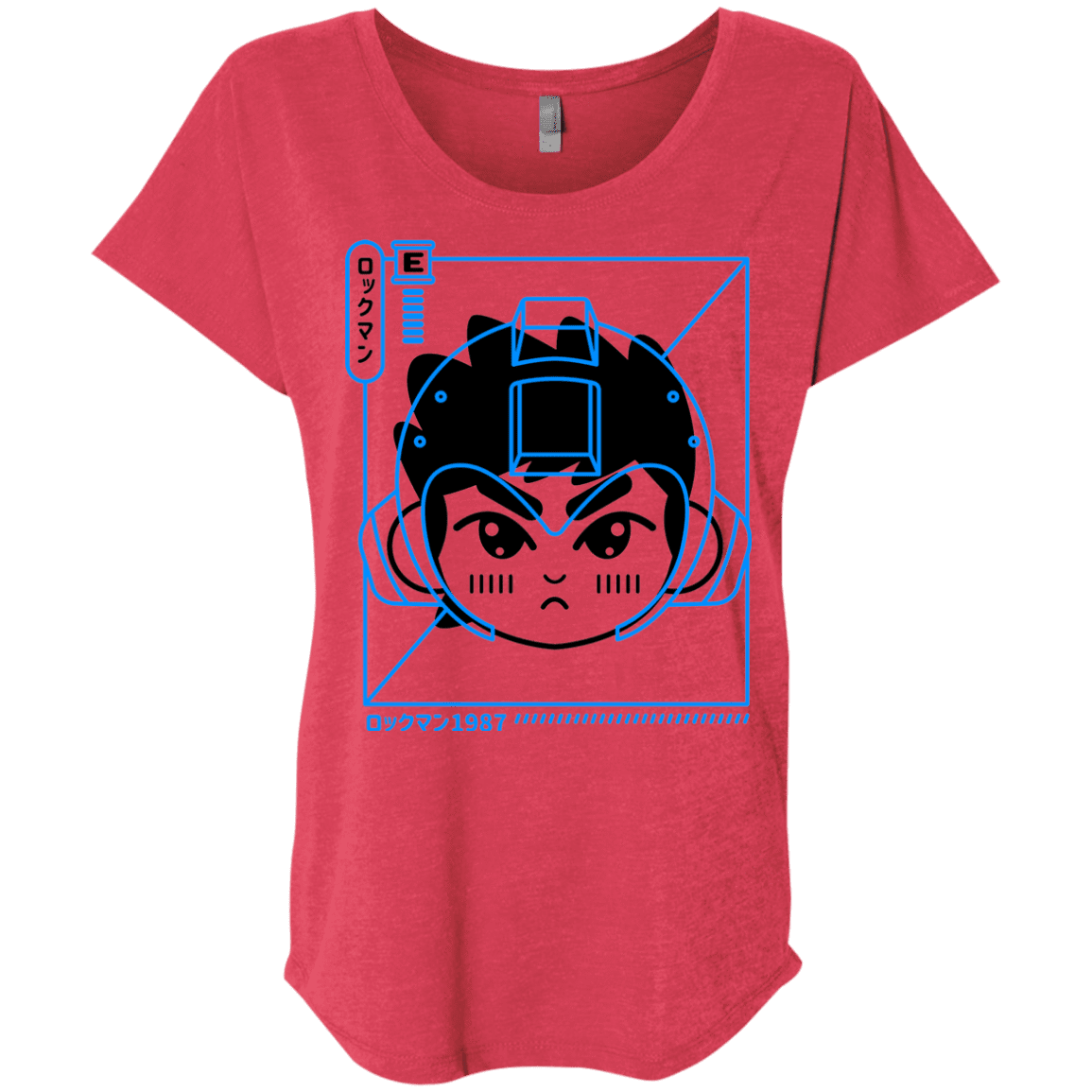 T-Shirts Vintage Red / X-Small Cyber Helmet Rokkuman Triblend Dolman Sleeve