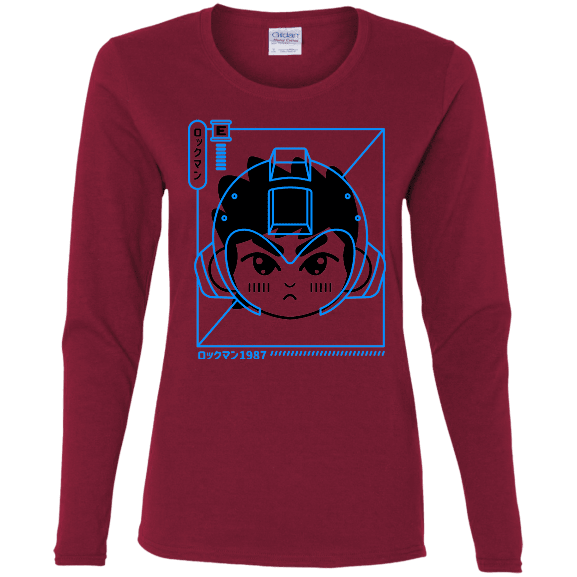 T-Shirts Cardinal / S Cyber Helmet Rokkuman Women's Long Sleeve T-Shirt