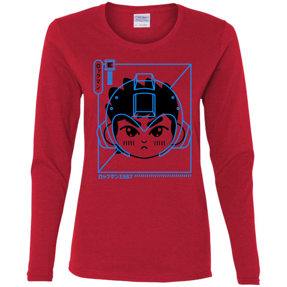 T-Shirts Red / S Cyber Helmet Rokkuman Women's Long Sleeve T-Shirt