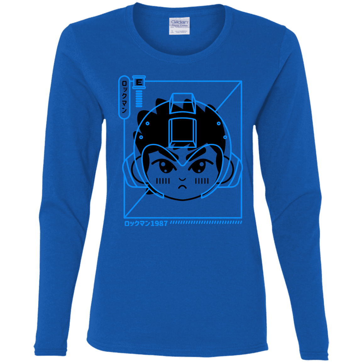 T-Shirts Royal / S Cyber Helmet Rokkuman Women's Long Sleeve T-Shirt