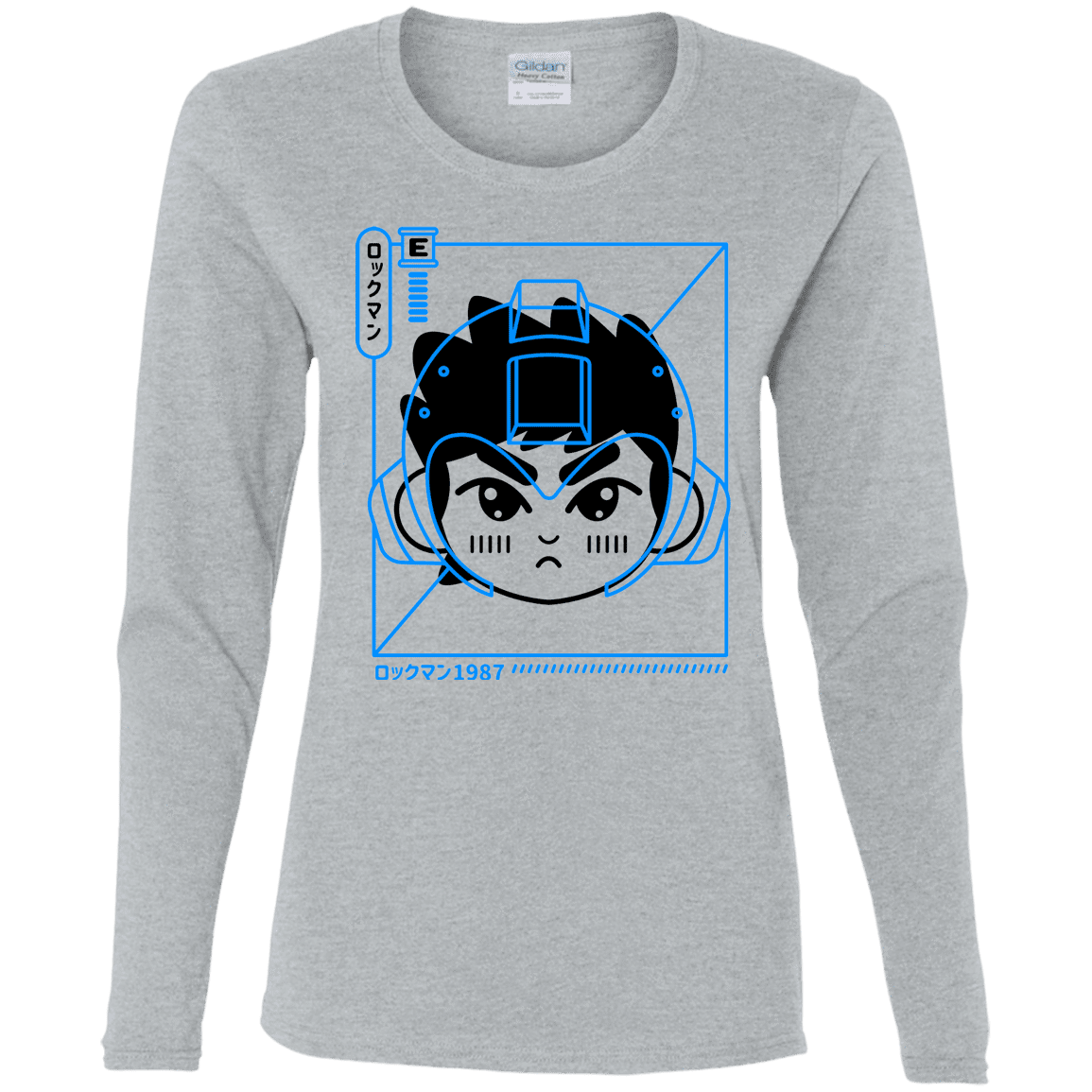 T-Shirts Sport Grey / S Cyber Helmet Rokkuman Women's Long Sleeve T-Shirt