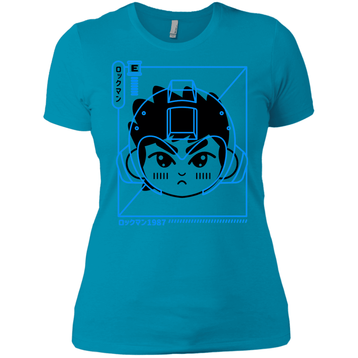 T-Shirts Turquoise / X-Small Cyber Helmet Rokkuman Women's Premium T-Shirt