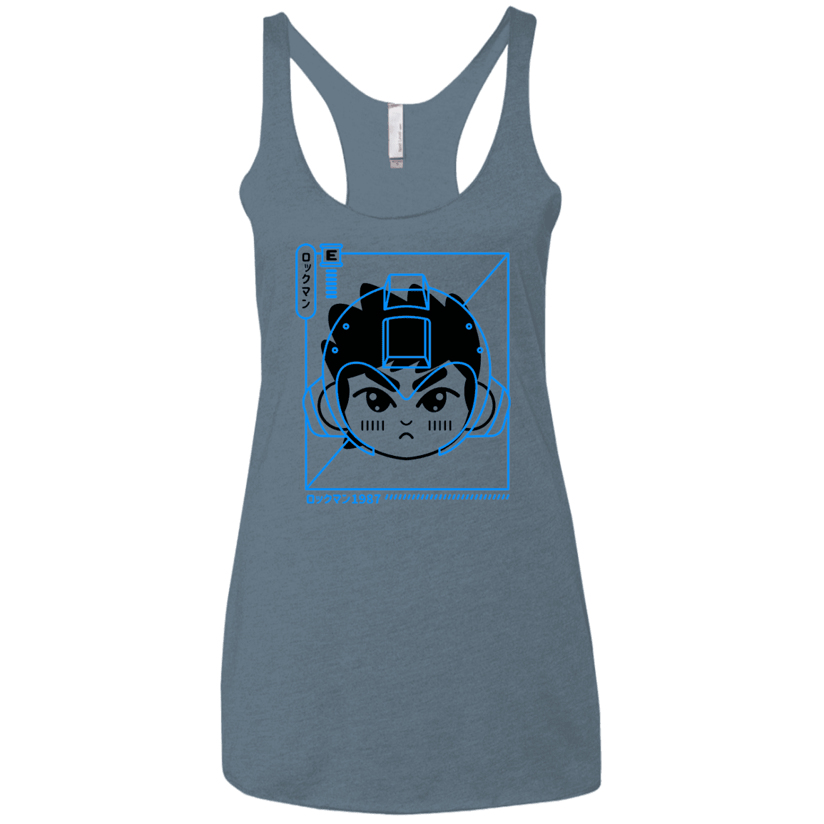 T-Shirts Indigo / X-Small Cyber Helmet Rokkuman Women's Triblend Racerback Tank