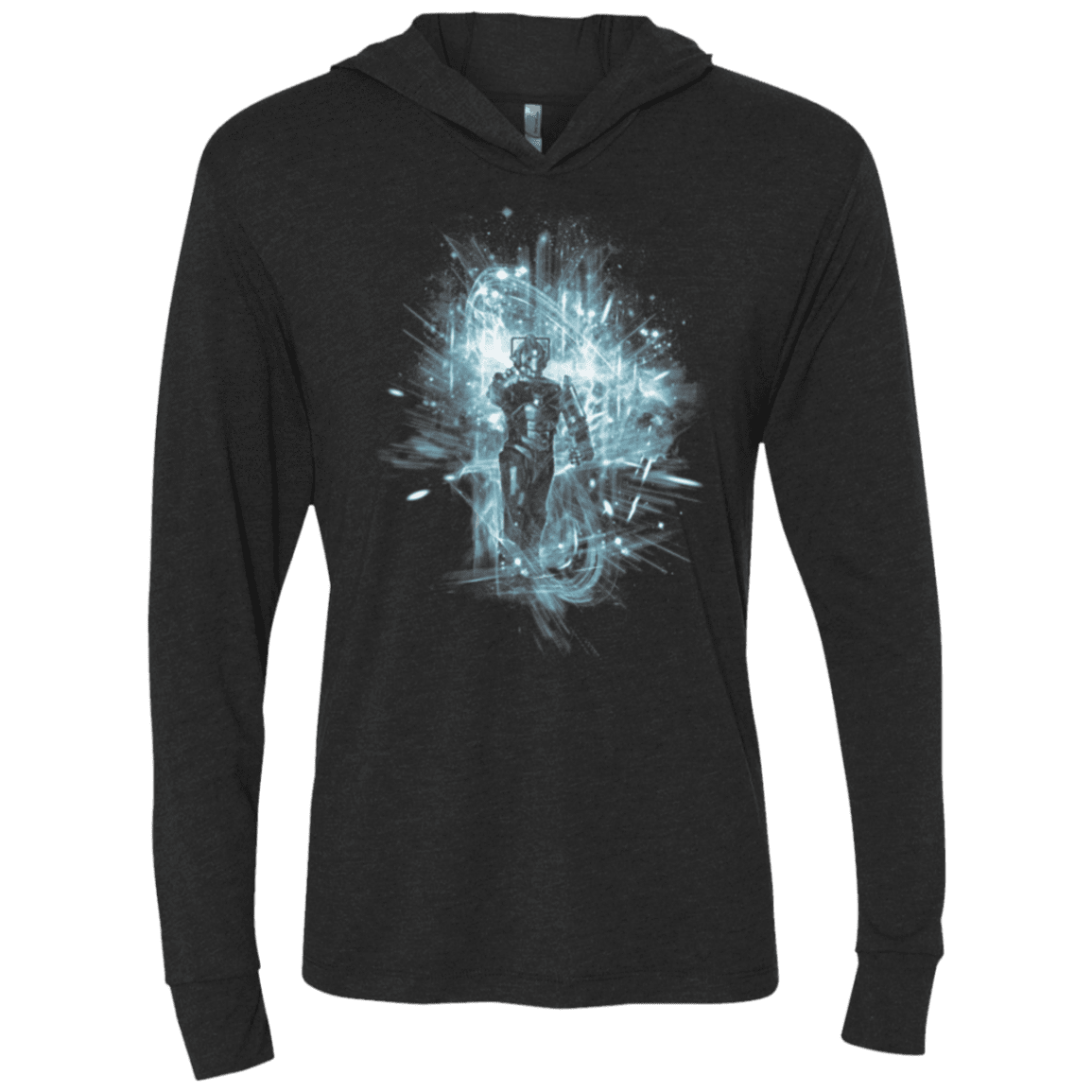 T-Shirts Vintage Black / X-Small Cyber Storm Triblend Long Sleeve Hoodie Tee