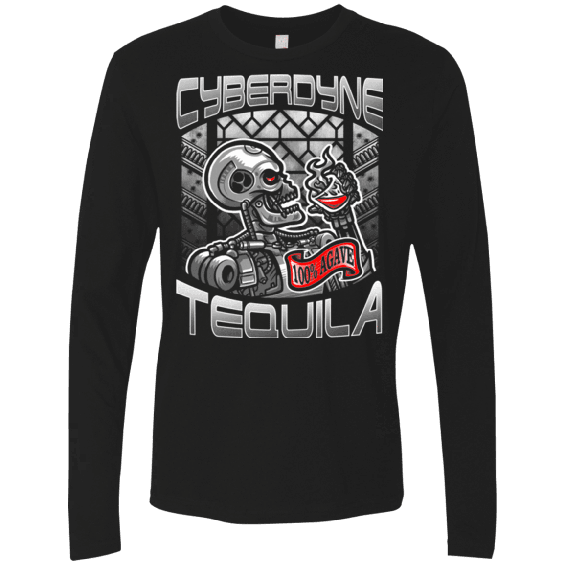 T-Shirts Black / Small Cyberdyne Whiskey Men's Premium Long Sleeve