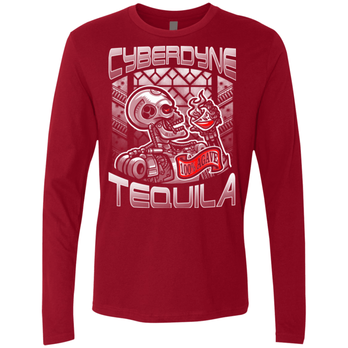 T-Shirts Cardinal / Small Cyberdyne Whiskey Men's Premium Long Sleeve
