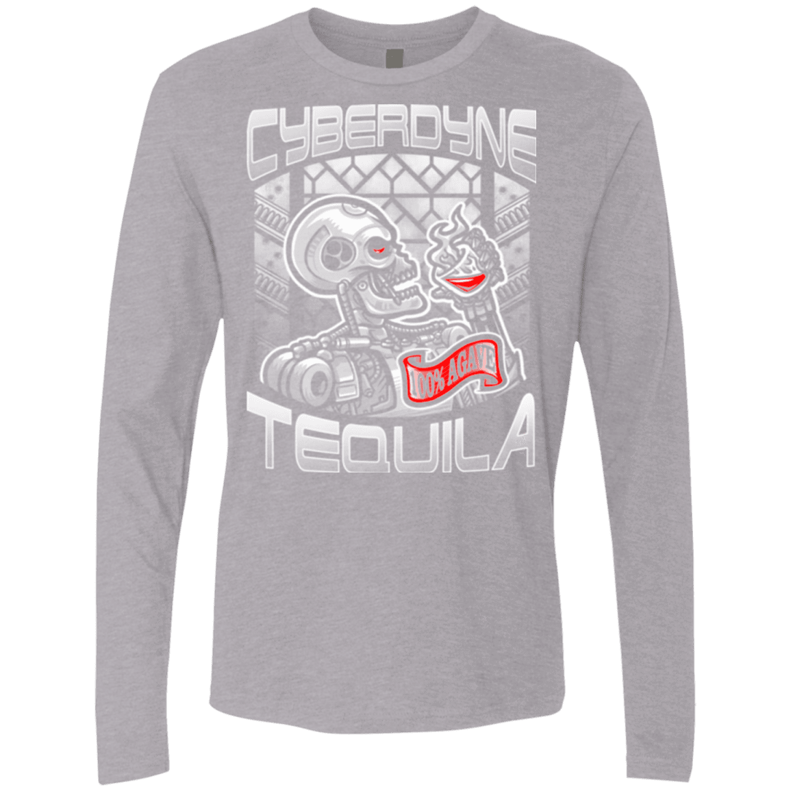 T-Shirts Heather Grey / Small Cyberdyne Whiskey Men's Premium Long Sleeve