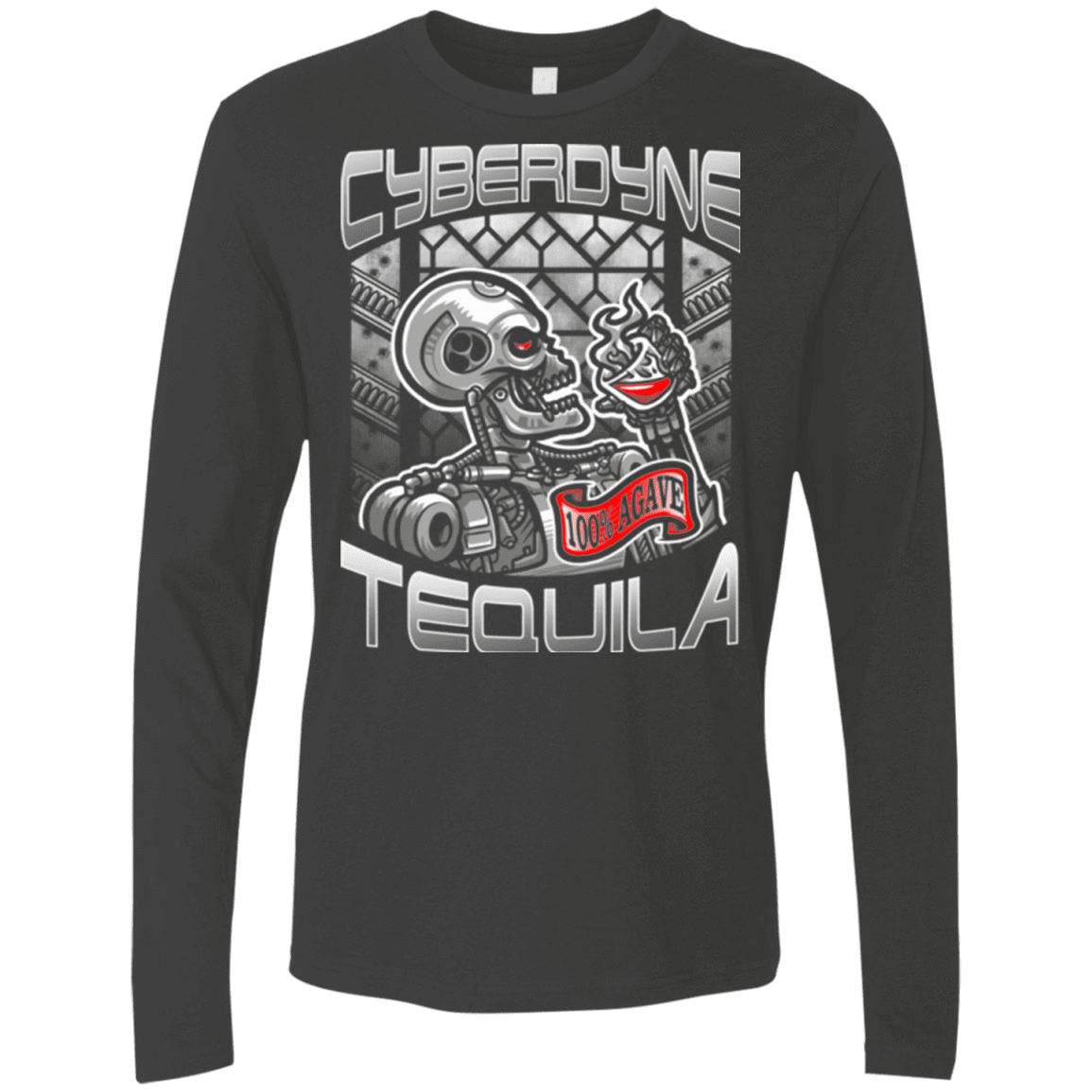 T-Shirts Heavy Metal / Small Cyberdyne Whiskey Men's Premium Long Sleeve