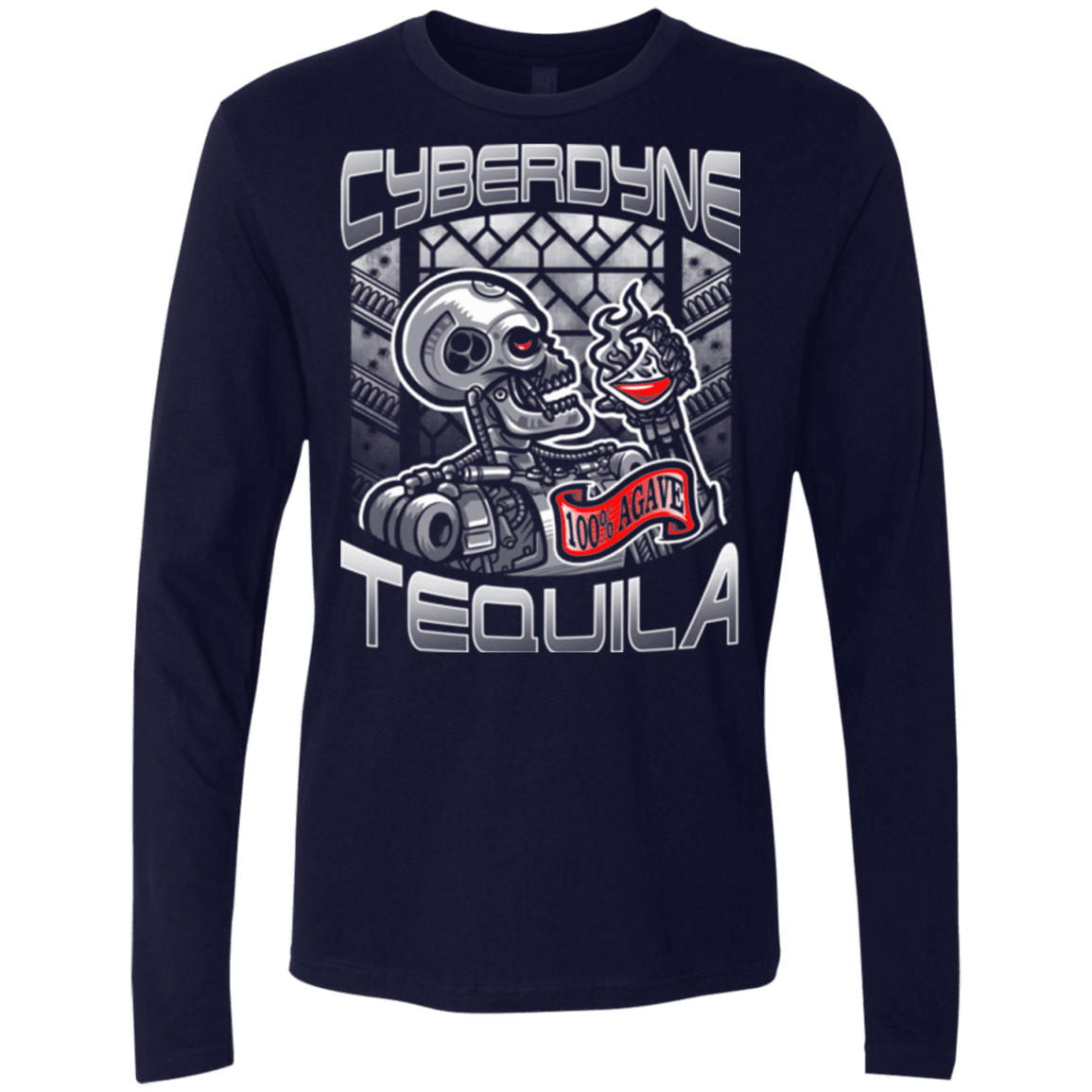 T-Shirts Midnight Navy / Small Cyberdyne Whiskey Men's Premium Long Sleeve